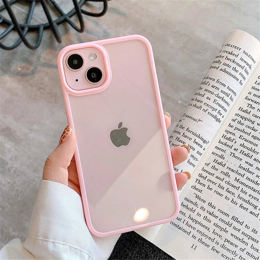 Candy Shockproof Silicone Bumper Phone Case for Iphone 17 16 15 14 11 12 13 Pro Max XS XR plus Transparent Protection Back Cover
